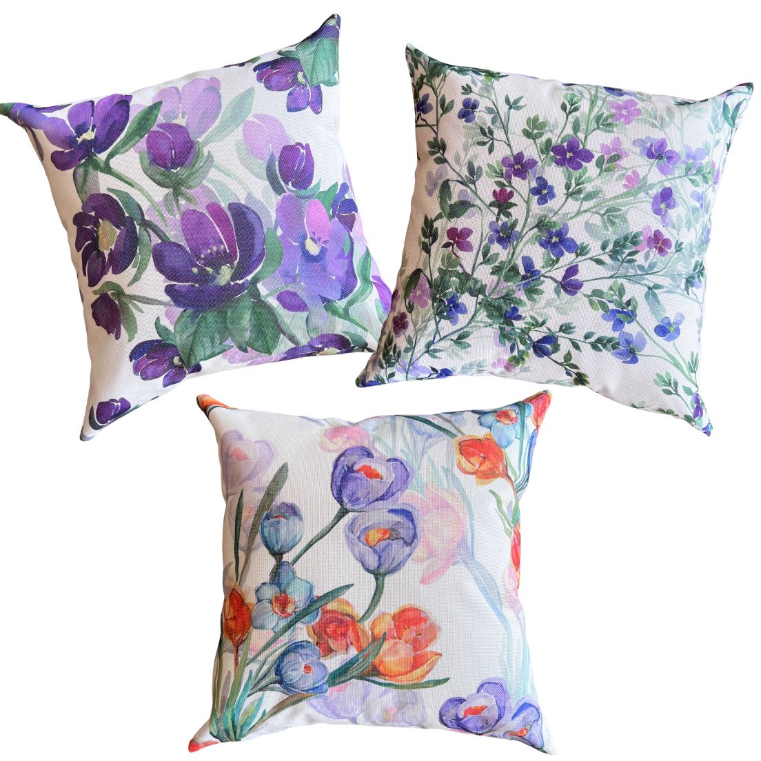 ¡Queda 1! Funda de Cojín Estampada Morado 2 Cuadrada