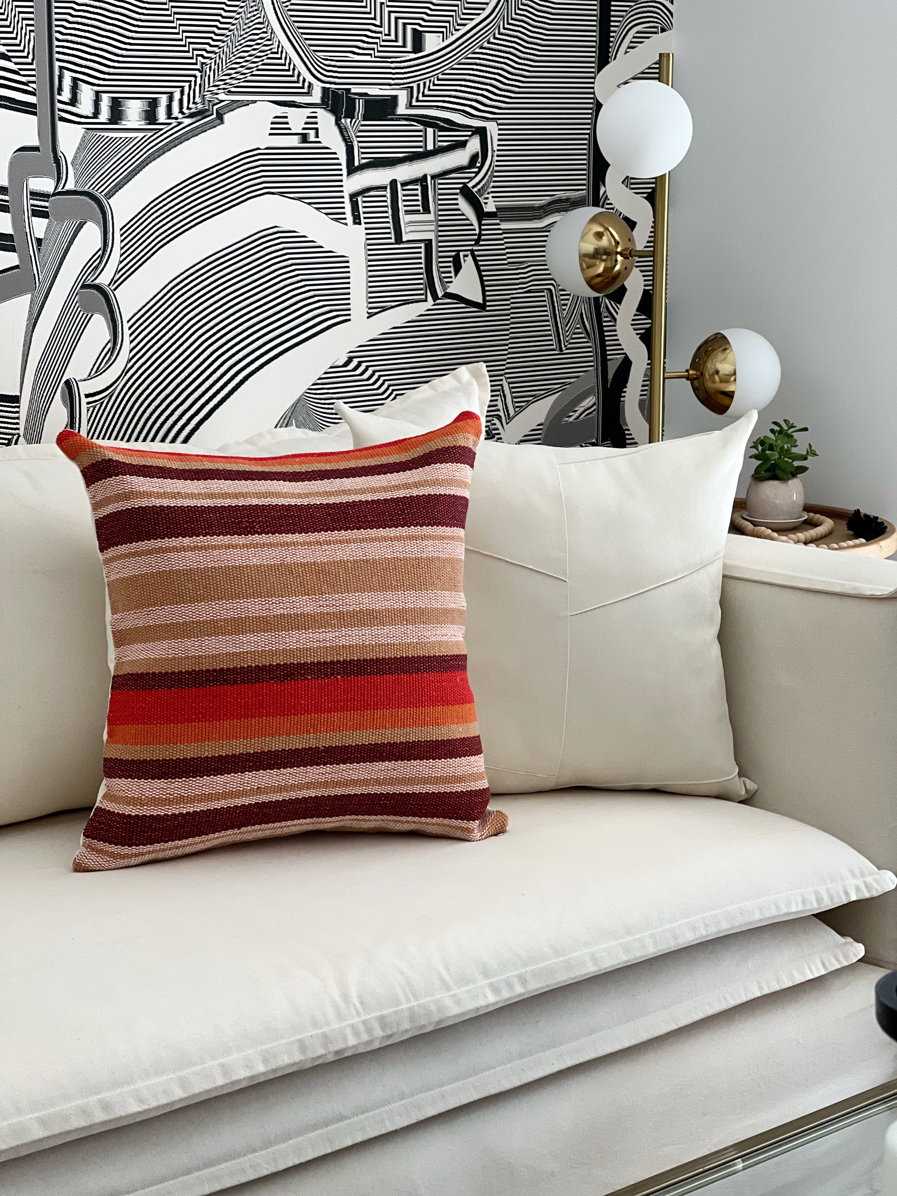 Funda de Cojín Boho Trama San Pedro Cuadrado 50x50cms