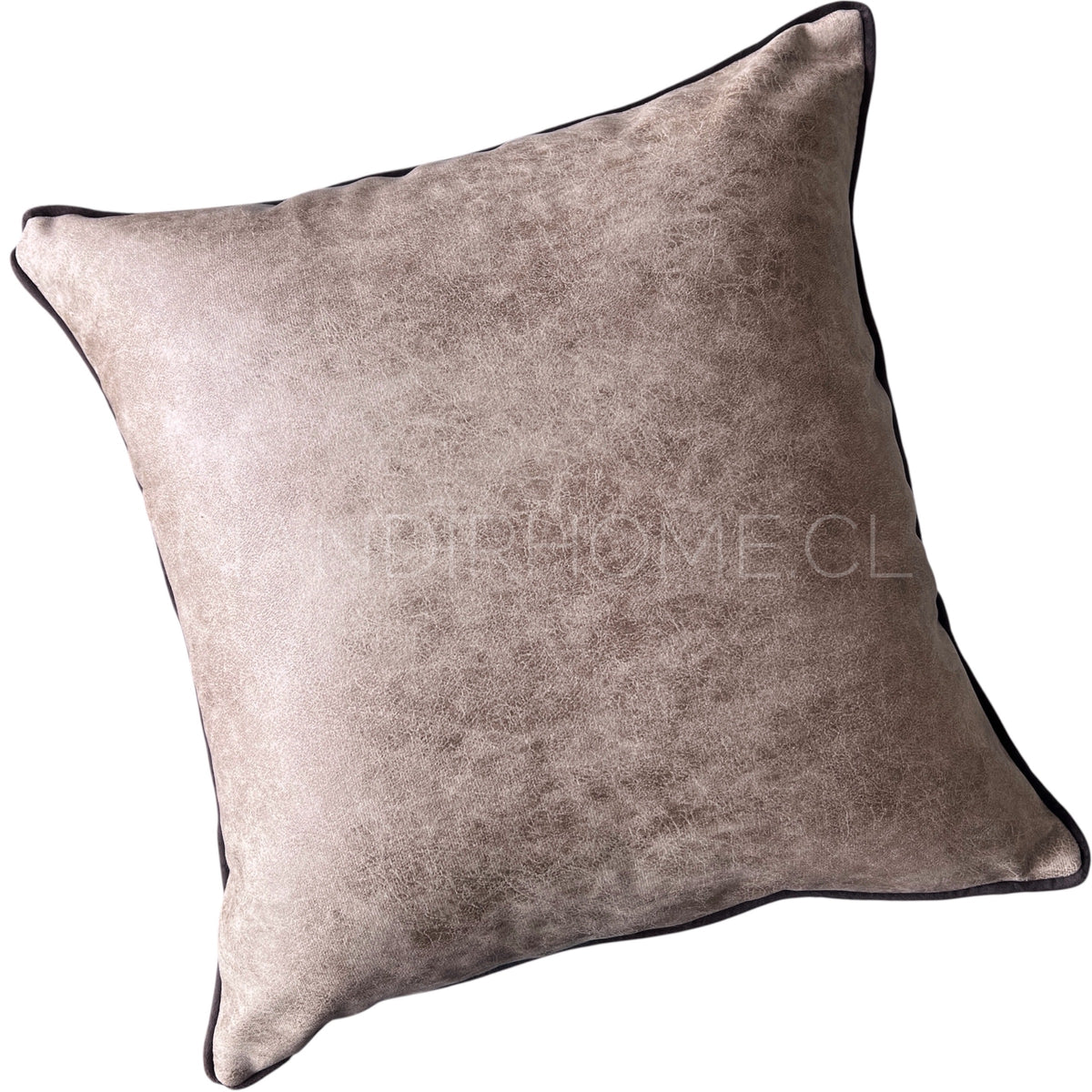 Funda Cojín Eco Cuero Beige