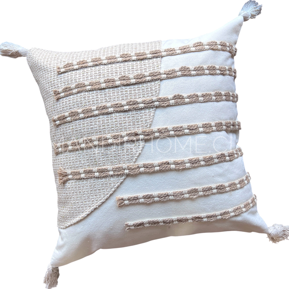 Funda de Cojín Natural Rústico Lino Yute Calma
