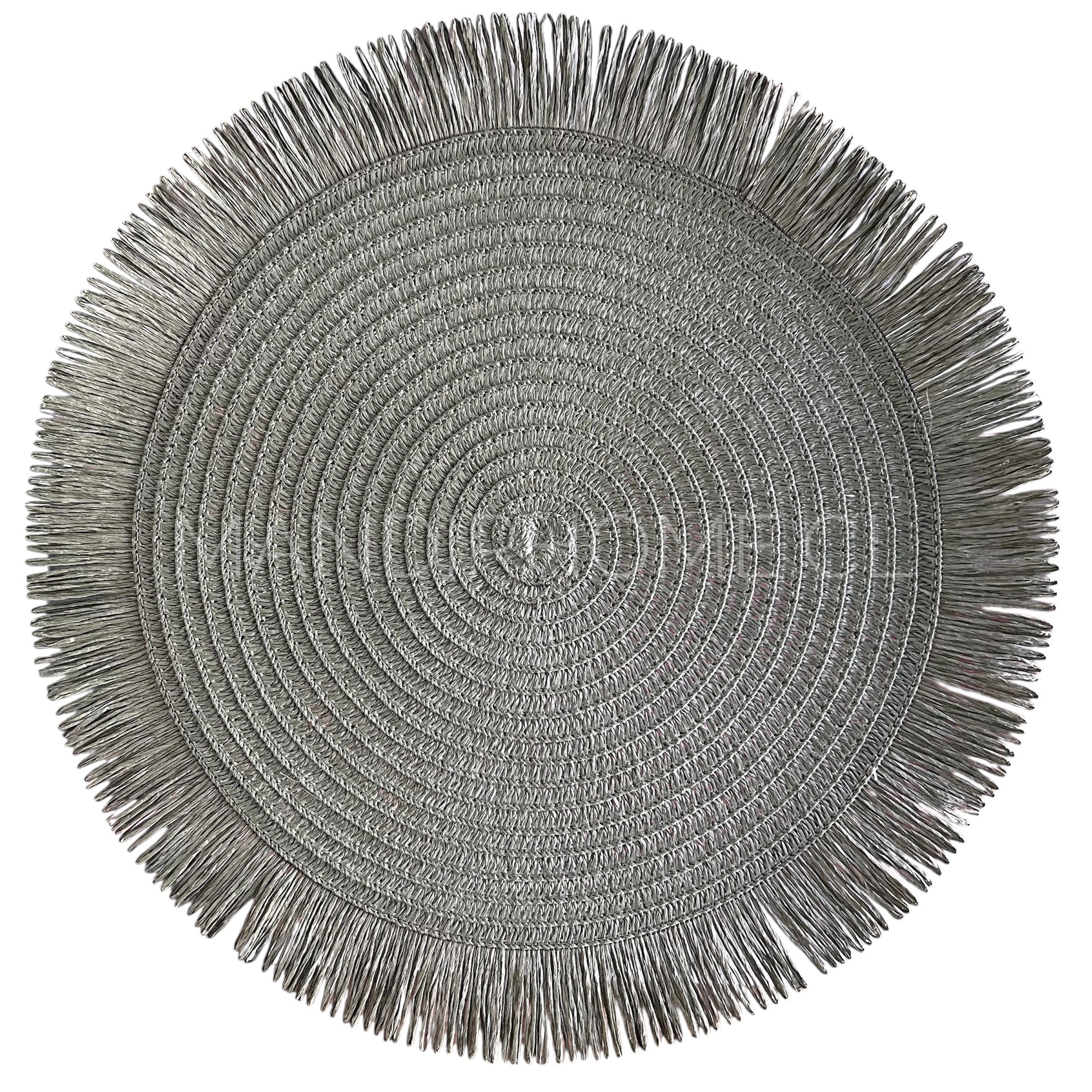 Individual Redondo Flecos Verde