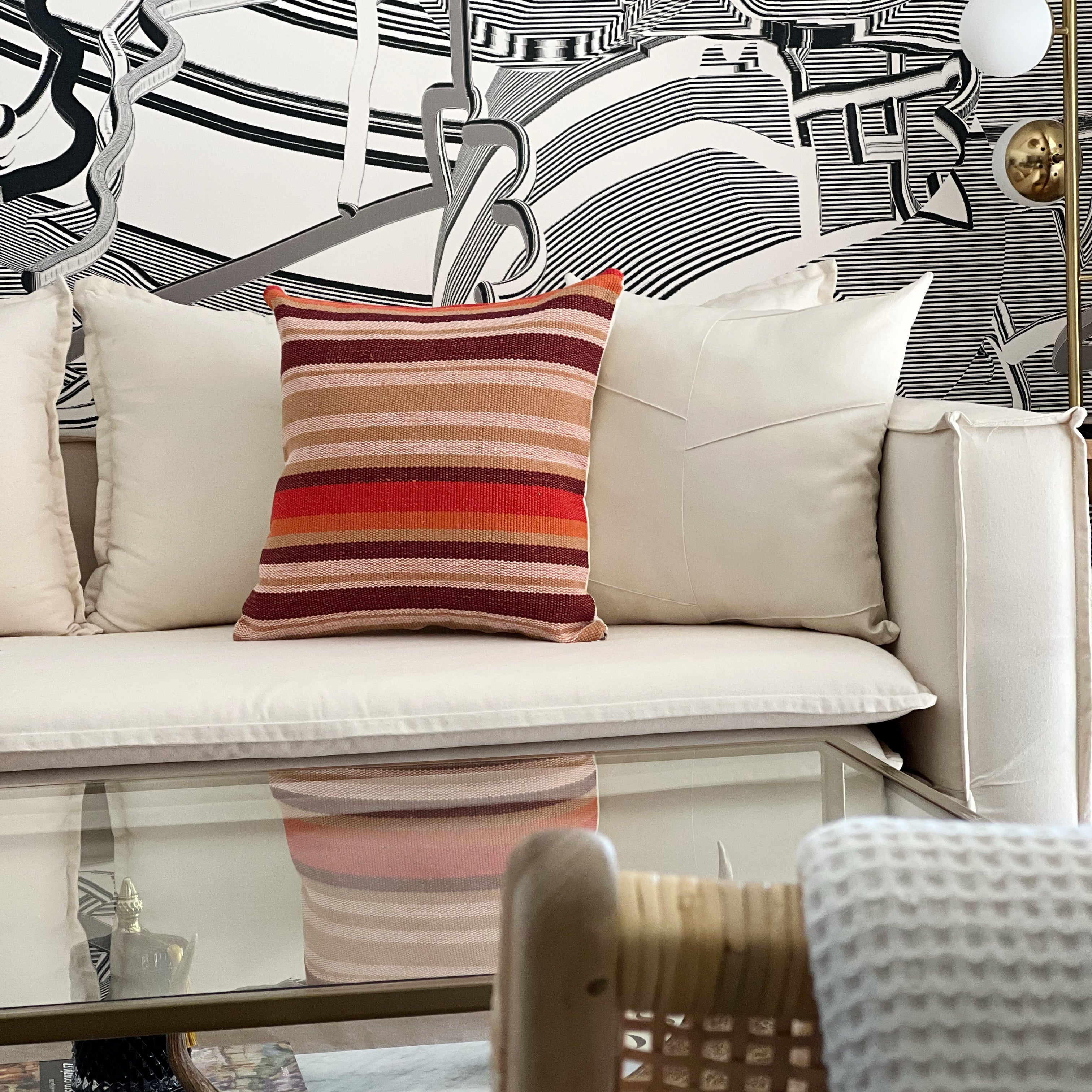 Funda de Cojín Boho Trama San Pedro Cuadrado 50x50cms