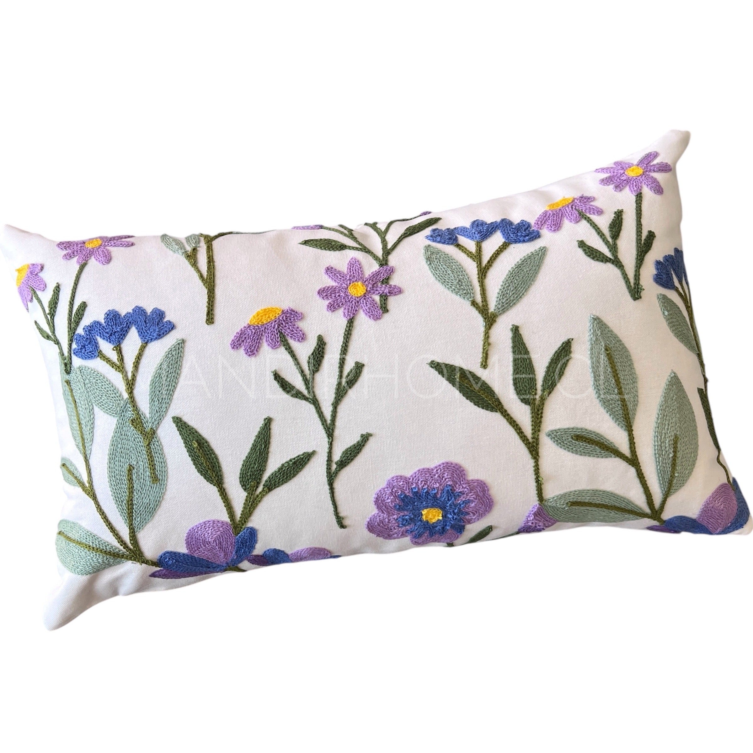 Funda de Cojín Bordado Primavera Chic 50x30cms