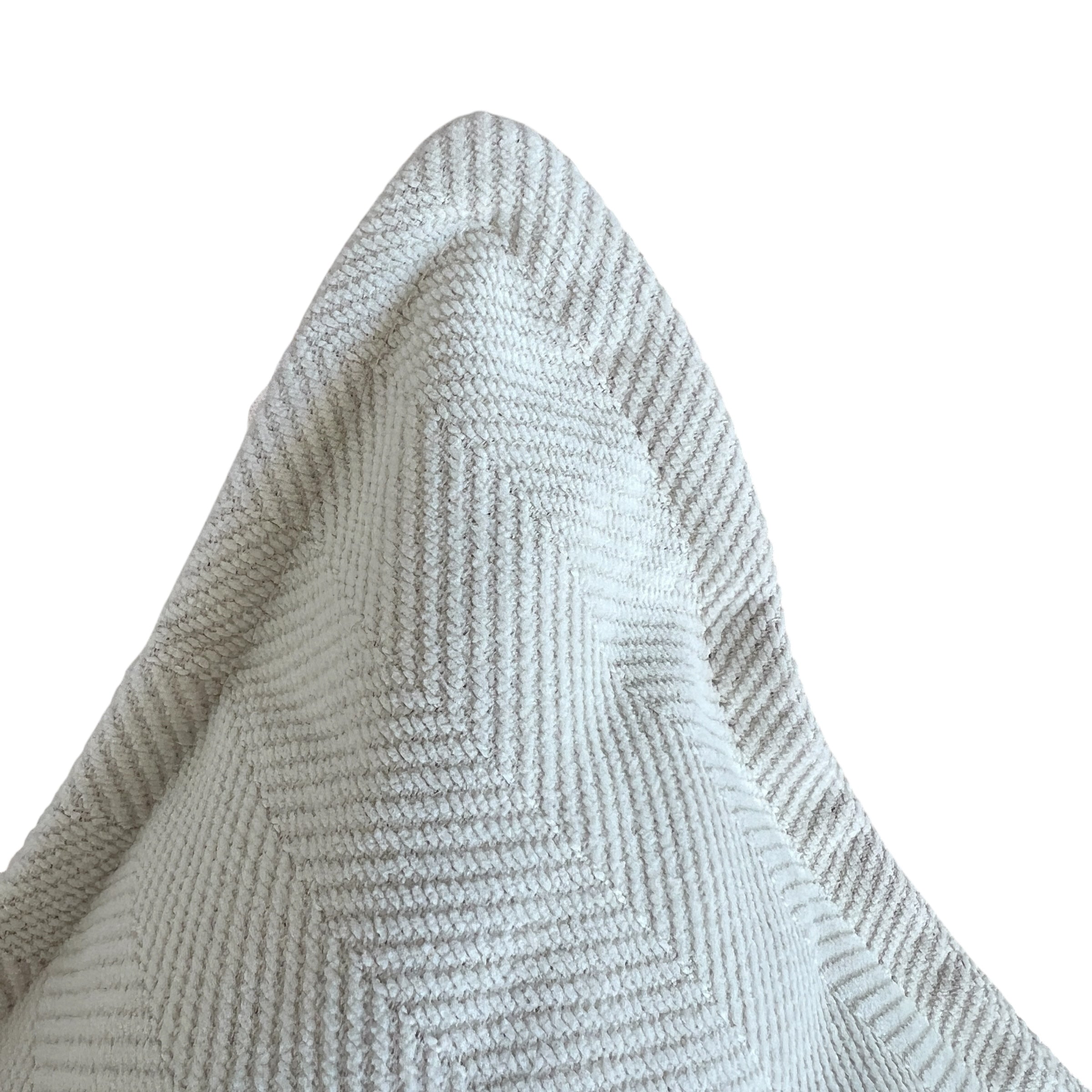 Funda de Cojín Pestaña Crudo Cuadrada