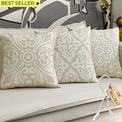 SET 3 FUNDAS DE COJÍN BORDADAS LAS 3 MARÍAS + CUENTA DECORATIVA DE REGALO