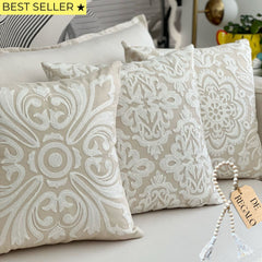 SET 3 FUNDAS DE COJÍN BORDADAS LAS 3 MARÍAS + CUENTA DECORATIVA DE REGALO