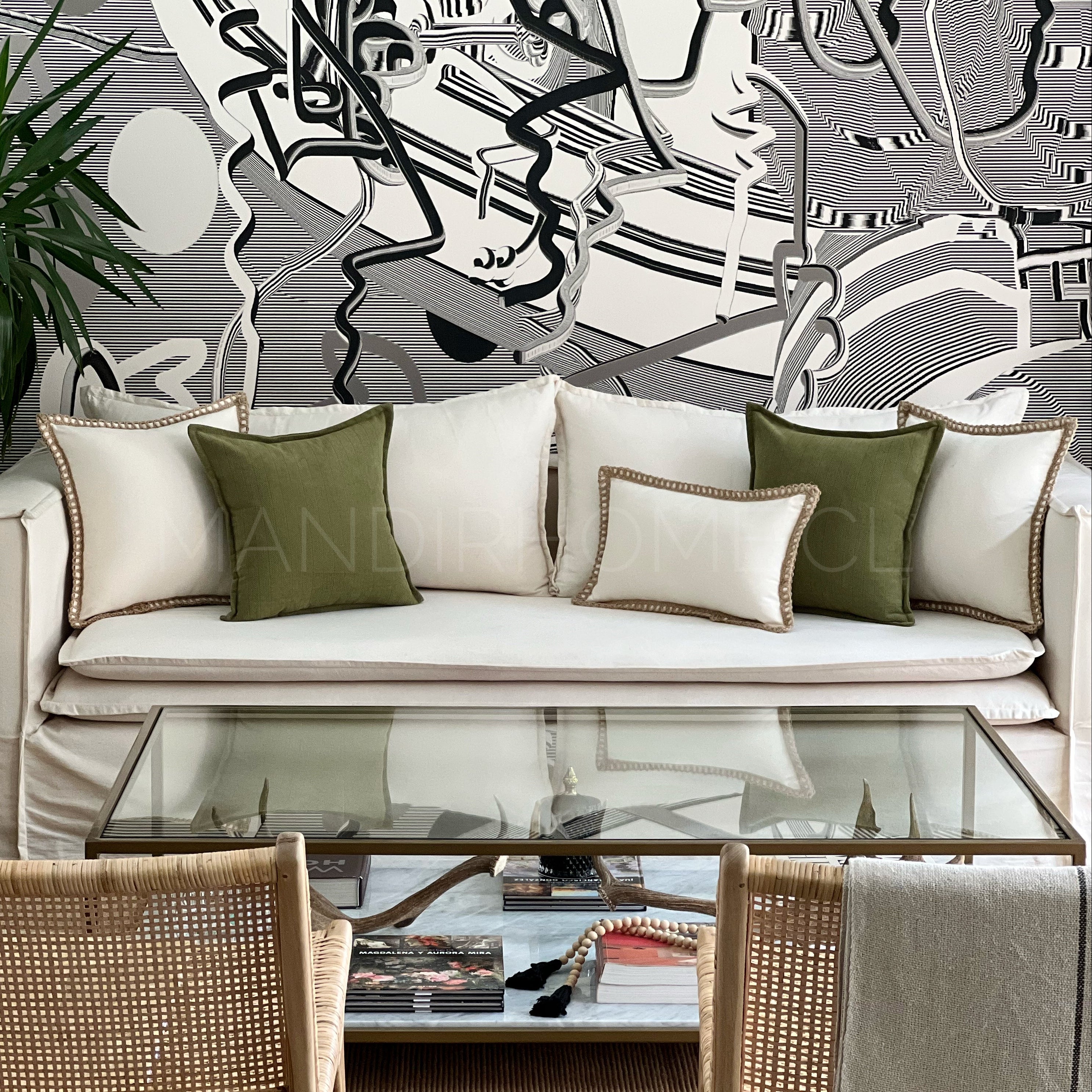 SET 5 FUNDAS PREMIUM LINO YUTE Y PESTAÑA VERDE + REGALO