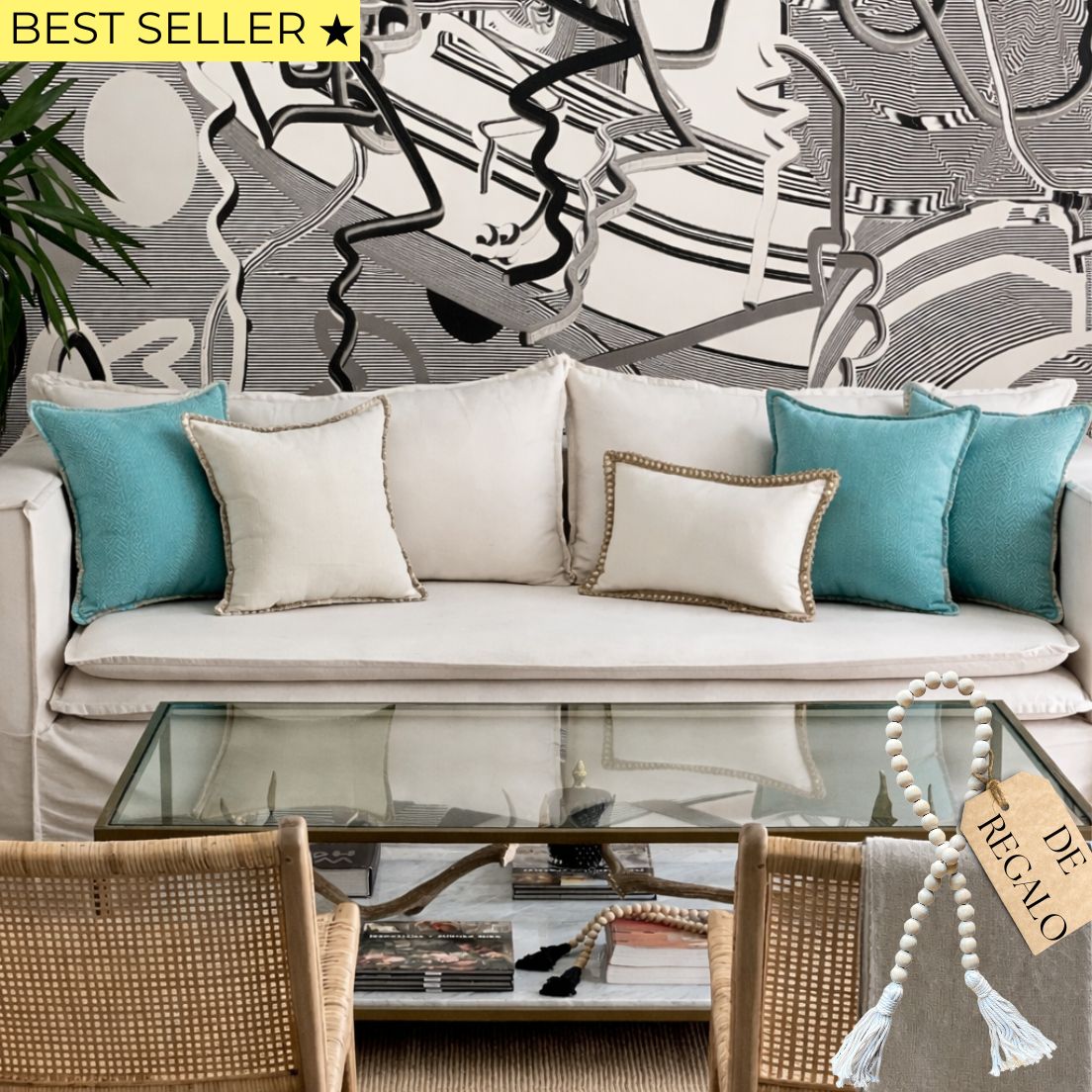 SET 5 FUNDAS PREMIUM LINO YUTE Y PESTAÑA MENTA + CUENTA GRATIS