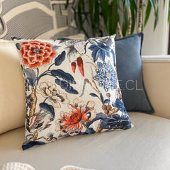 Funda de Cojín Pestaña Azul Cuadrada