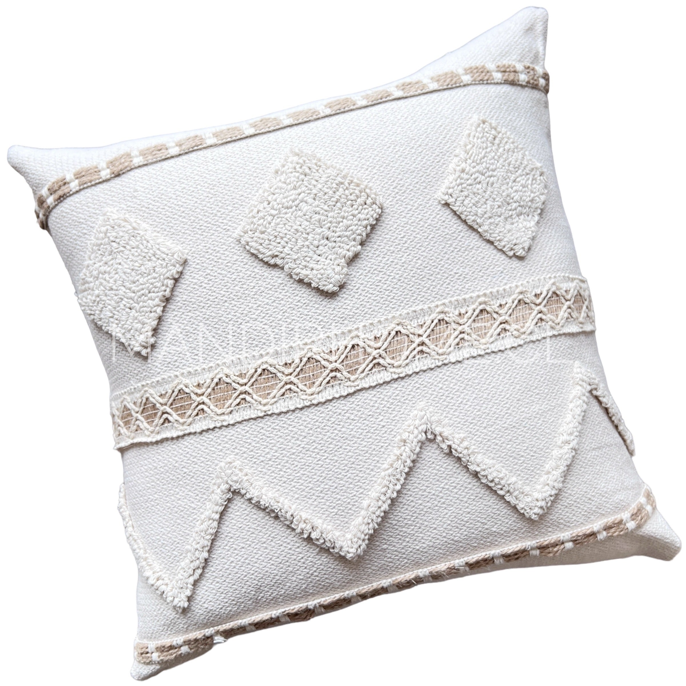 Funda de Cojín Premium Bohemia Yute Paco Cuadrada