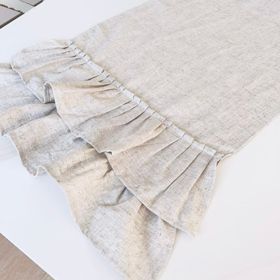 Camino Mesa Lino Crudo Vuelos 210x35cms