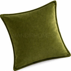 Funda de Cojín Esencia Pestaña Verde Cuadrada - Mandir Home