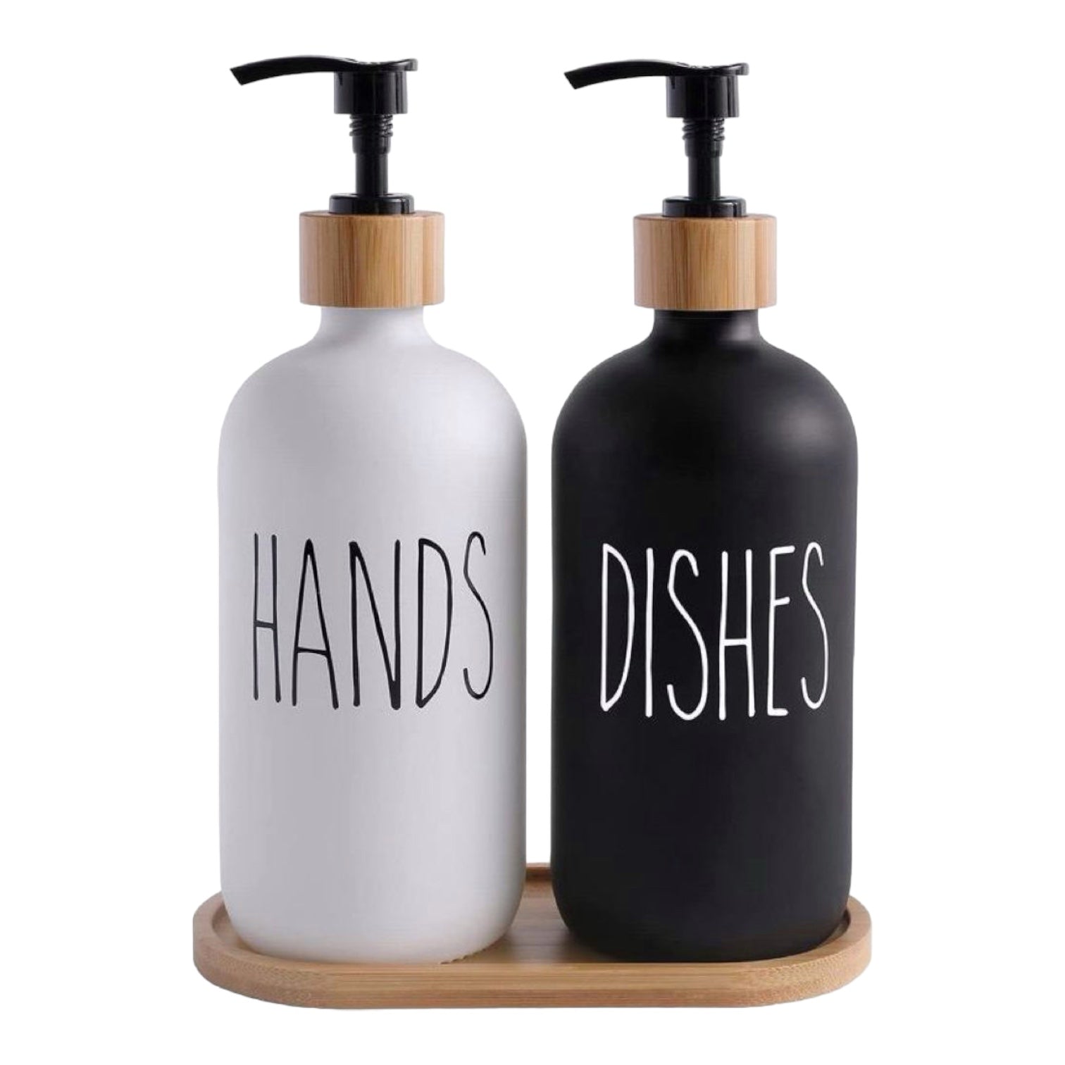 Set dispensador jabón y lavalozas monocromático + bandeja