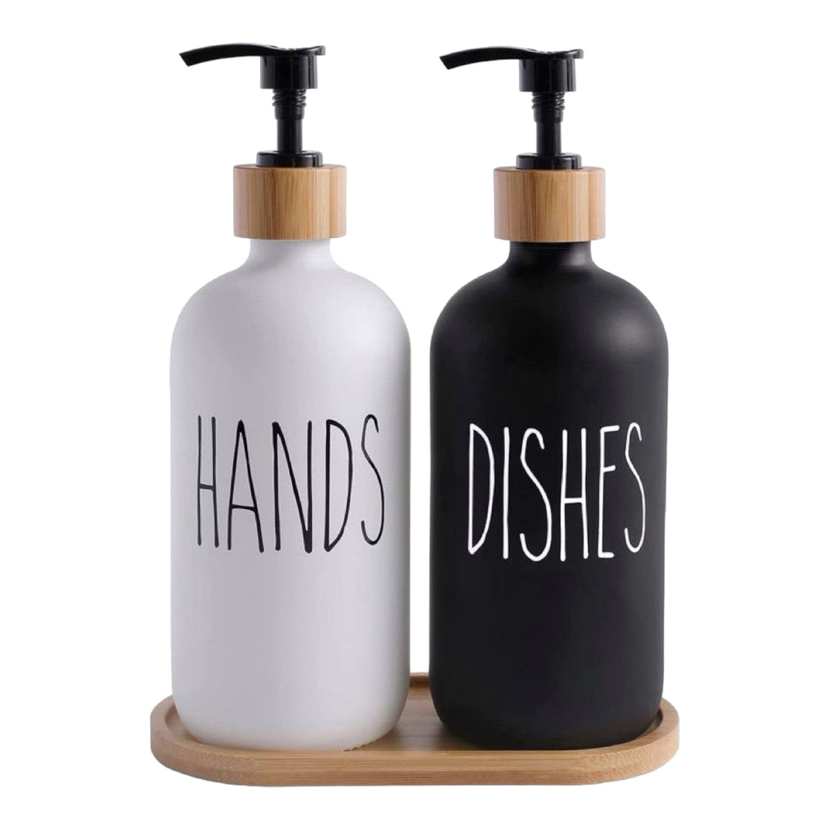 Set dispensador jabón y lavalozas monocromático + bandeja