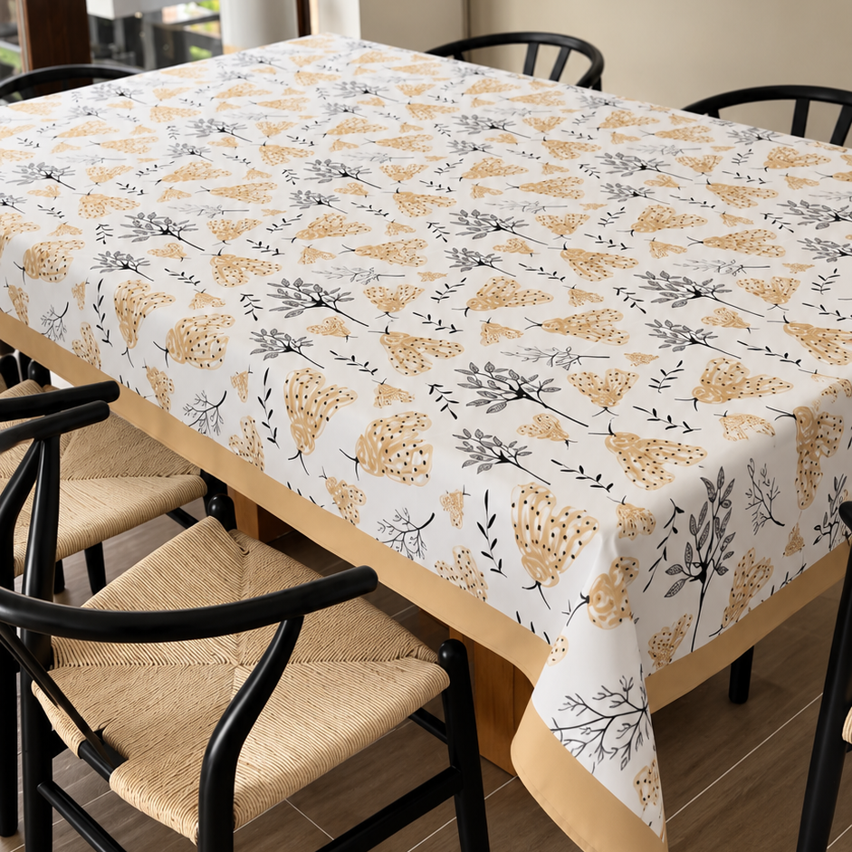 Pack Mesa Lista Mariposa Beige · Mantel + 6 Individuales + 20 Servilletas GRATIS