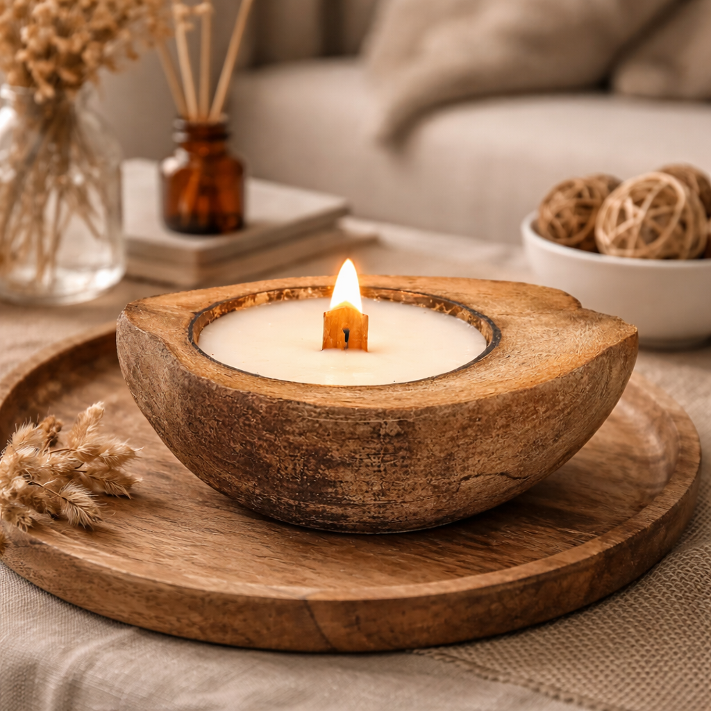 Vela Aroma de Coco Natural 210grs