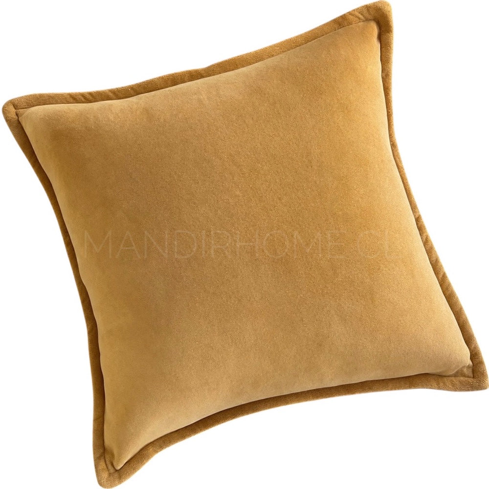 Funda de Cojín Esencia Pestaña Mostaza Cuadrada - Mandir Home