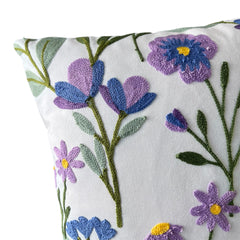 Funda de Cojín Bordado Primavera Chic Cuadrada