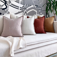 Funda de Cojín Pestaña Camel Cuadrada