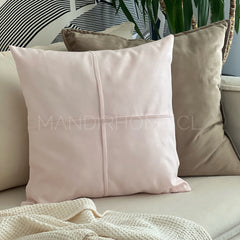 Funda de Cojín Gamuzado MAXI 50x50cms Rosado Pastel Costuras