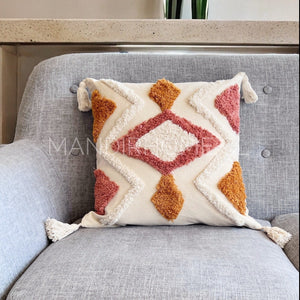¡Queda 1! Funda de Cojín Boho Terracota Atacama Cuadrada