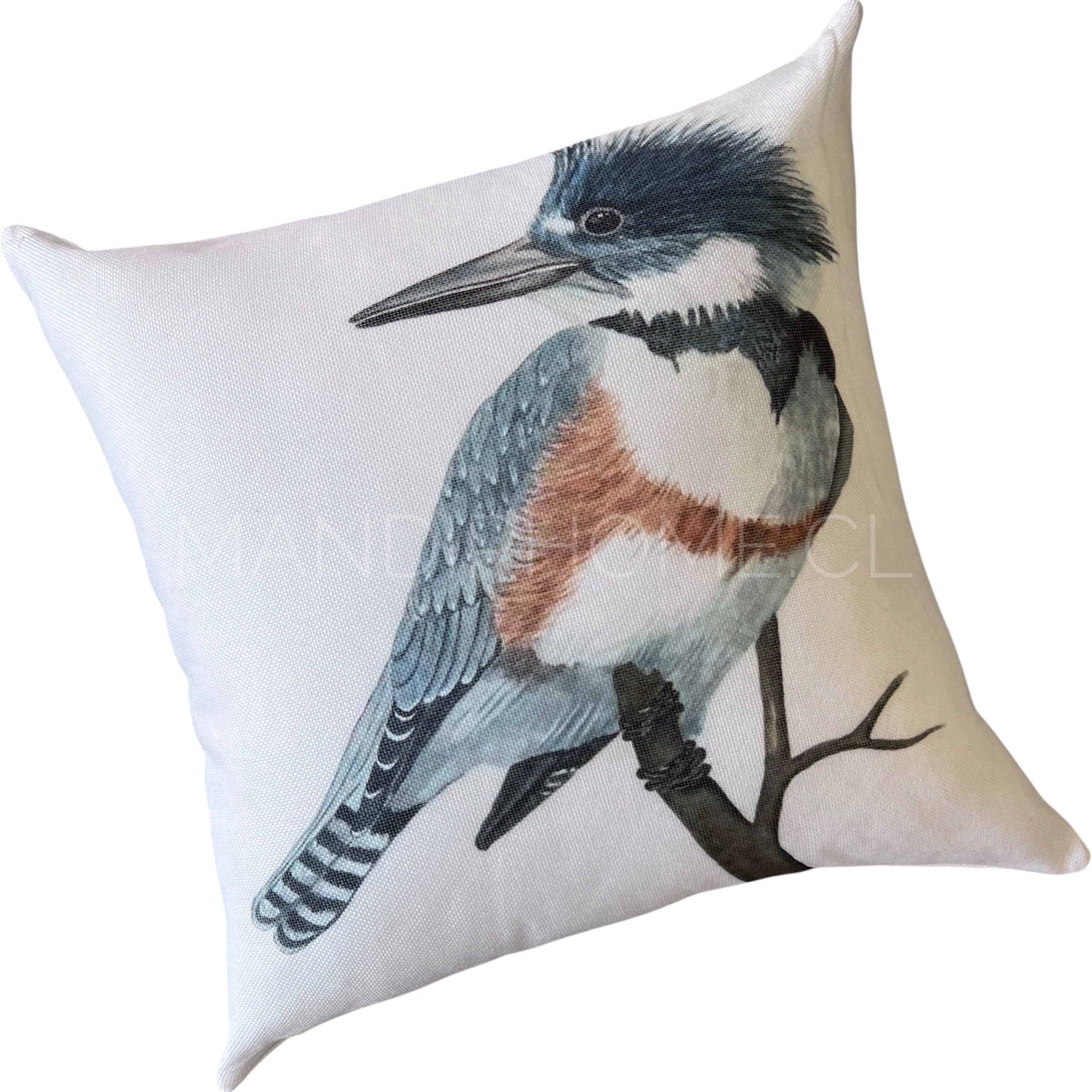 Funda de Cojín Estampada Botánico Ave Pastel