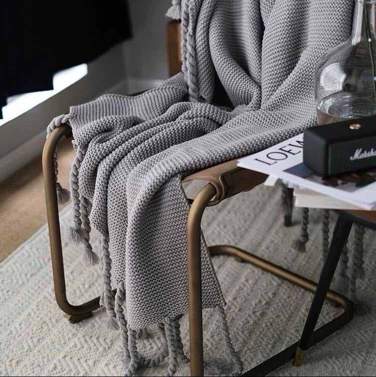 Manta Gris Nudos 150x 230cms