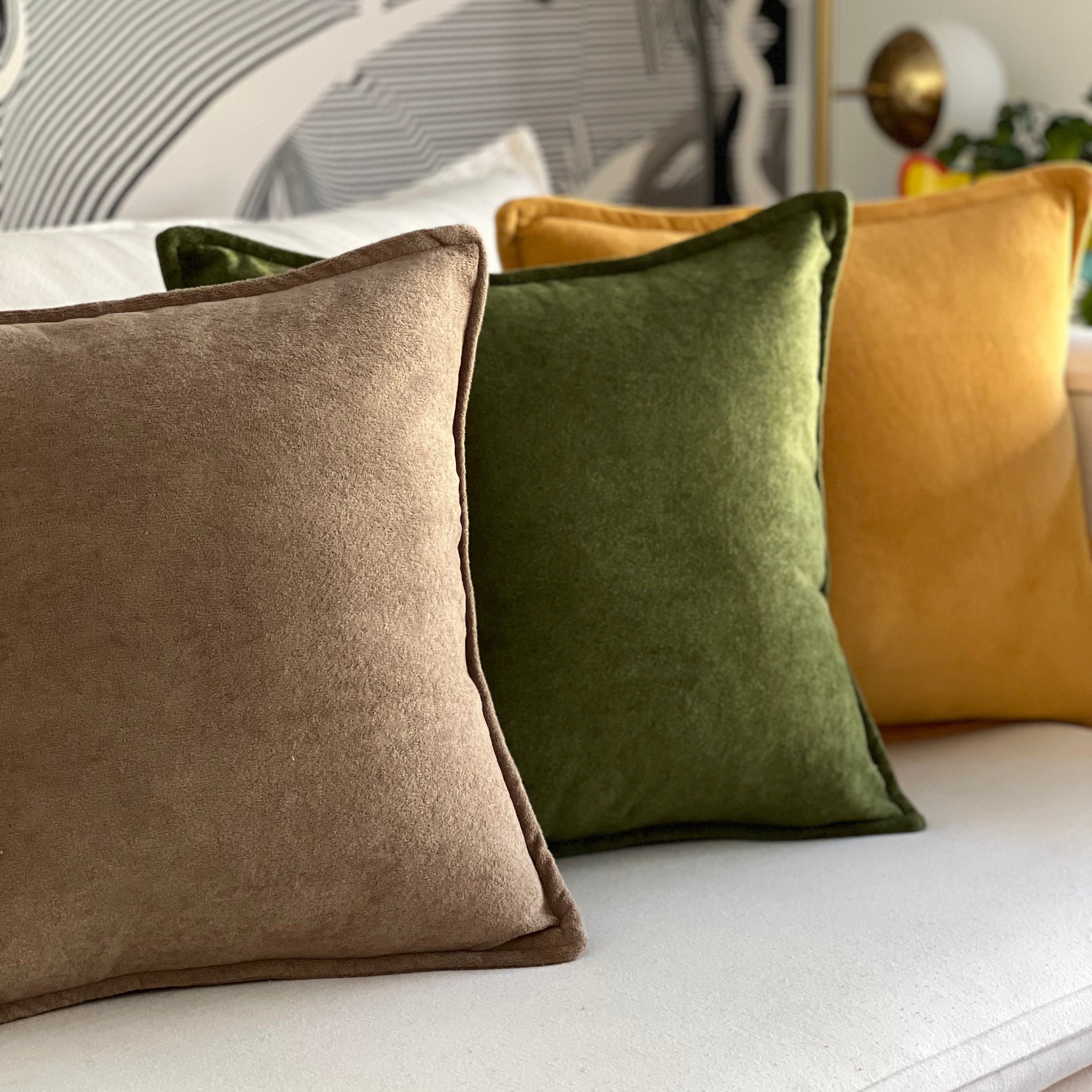 Funda de Cojín Esencia Pestaña Beige Cuadrada - Mandir Home