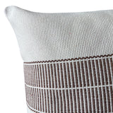 Funda de Cojín Boho Trama Café Tejido Cuadrado 50x50cms