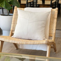 Funda de Cojín Gamuzado MAXI 50x50cms Crudo Costuras