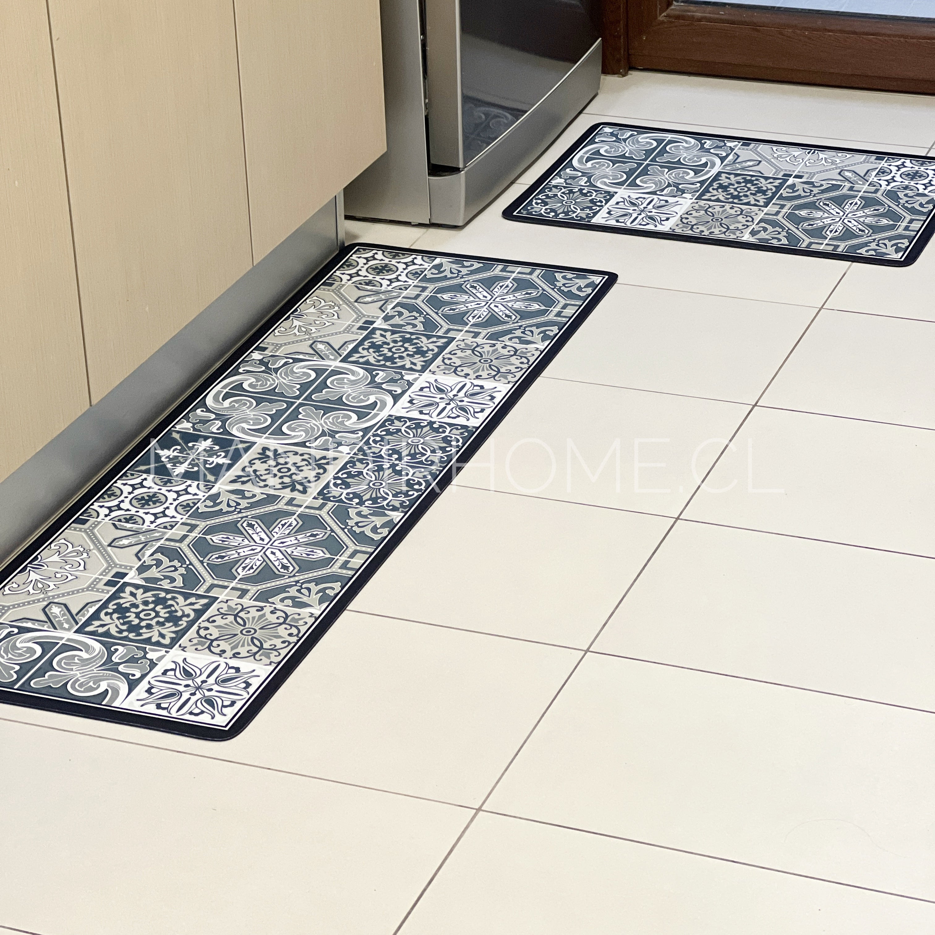 ¡NEW! Set Alfombras de Cocina Verde Oliva Antideslizante y Absorbente