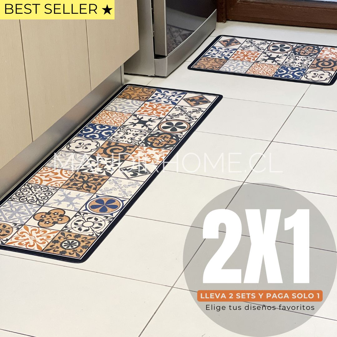 Alfombras de cocina largas antideslizantes diseño decorativo moderno