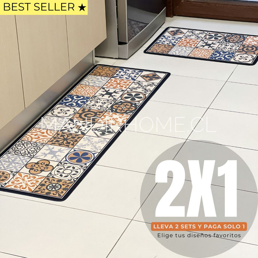 Alfombras de cocina largas antideslizantes diseño decorativo moderno