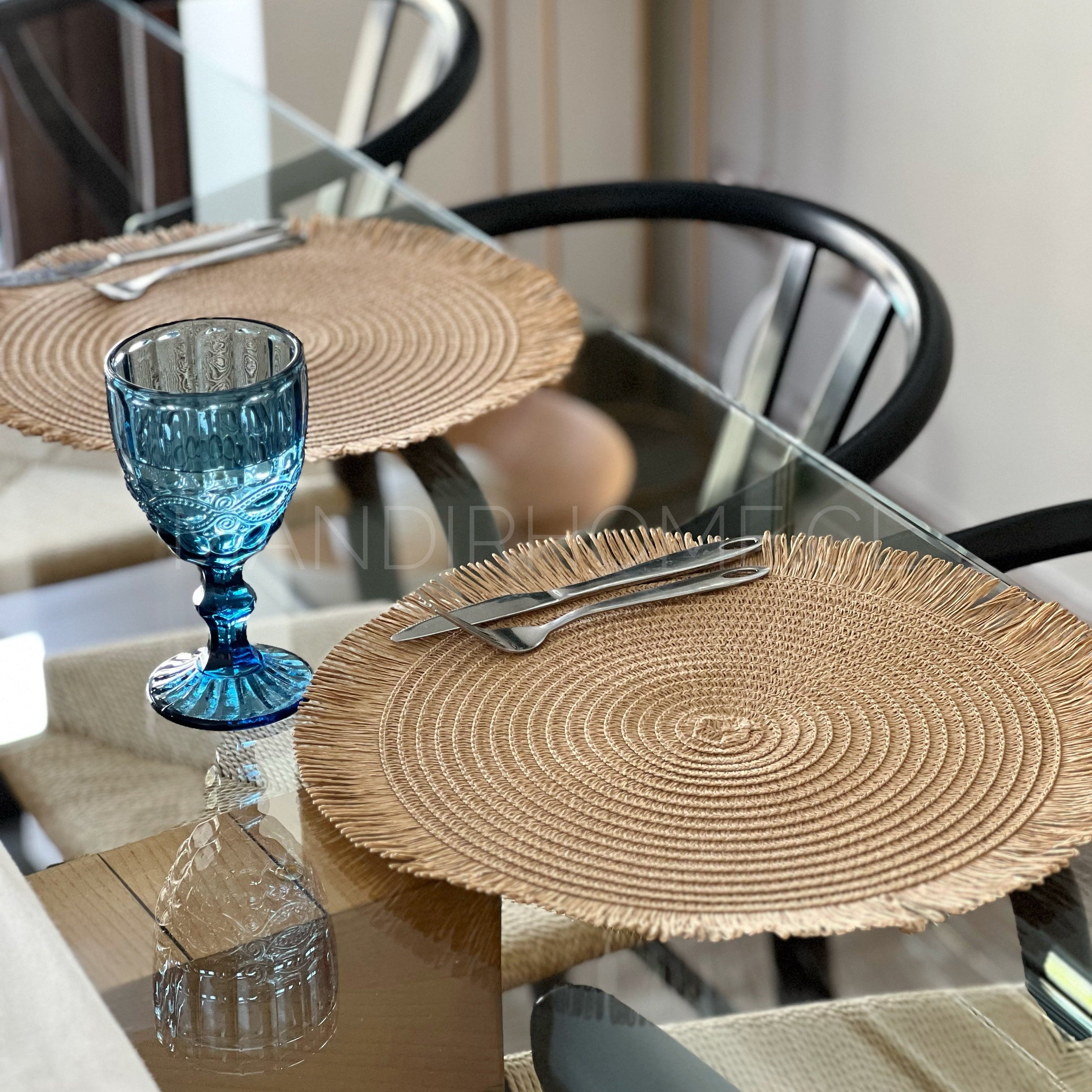 Set 6 Individuales Redondo Flecos