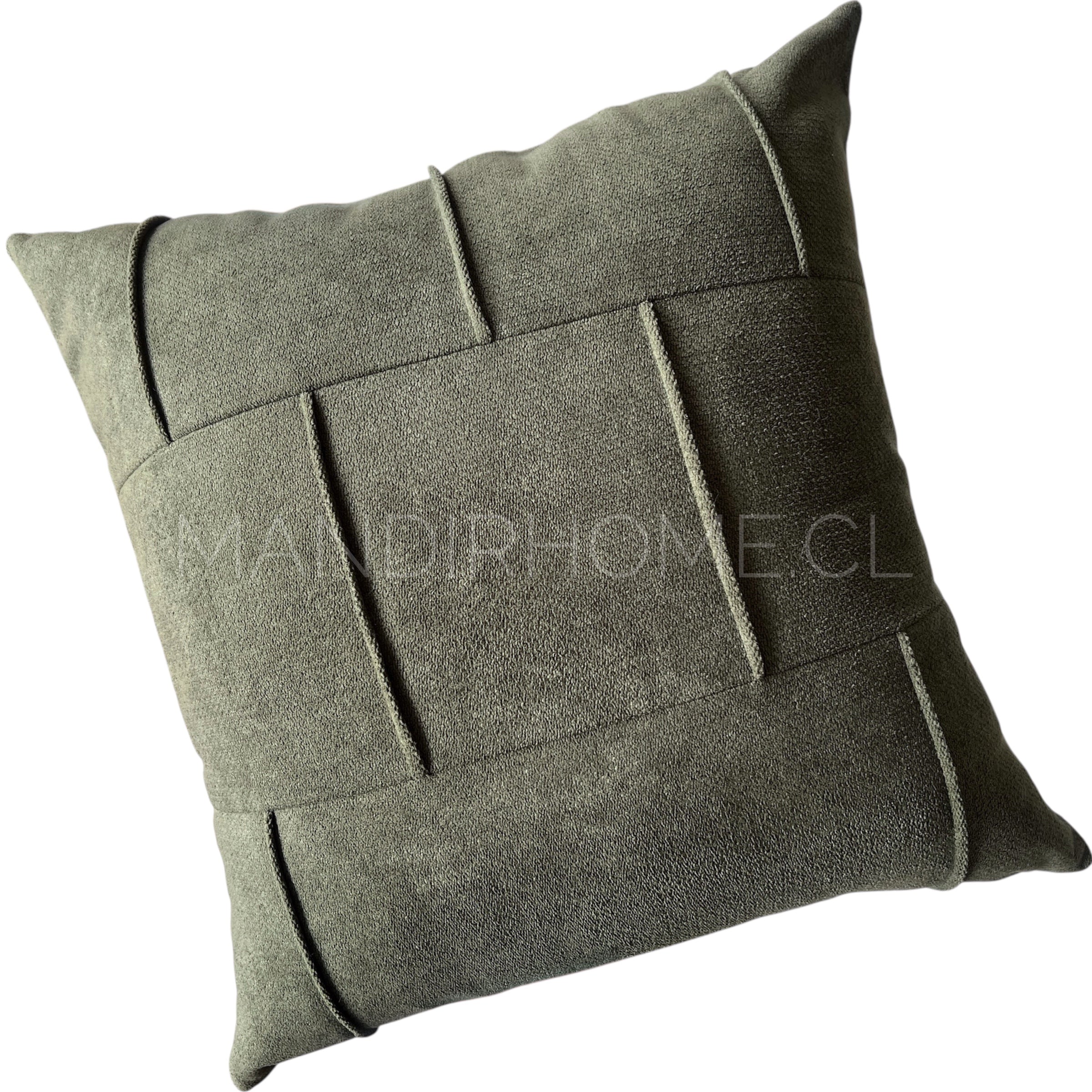 Funda de Cojín Puro Verde Botella Cuadrada