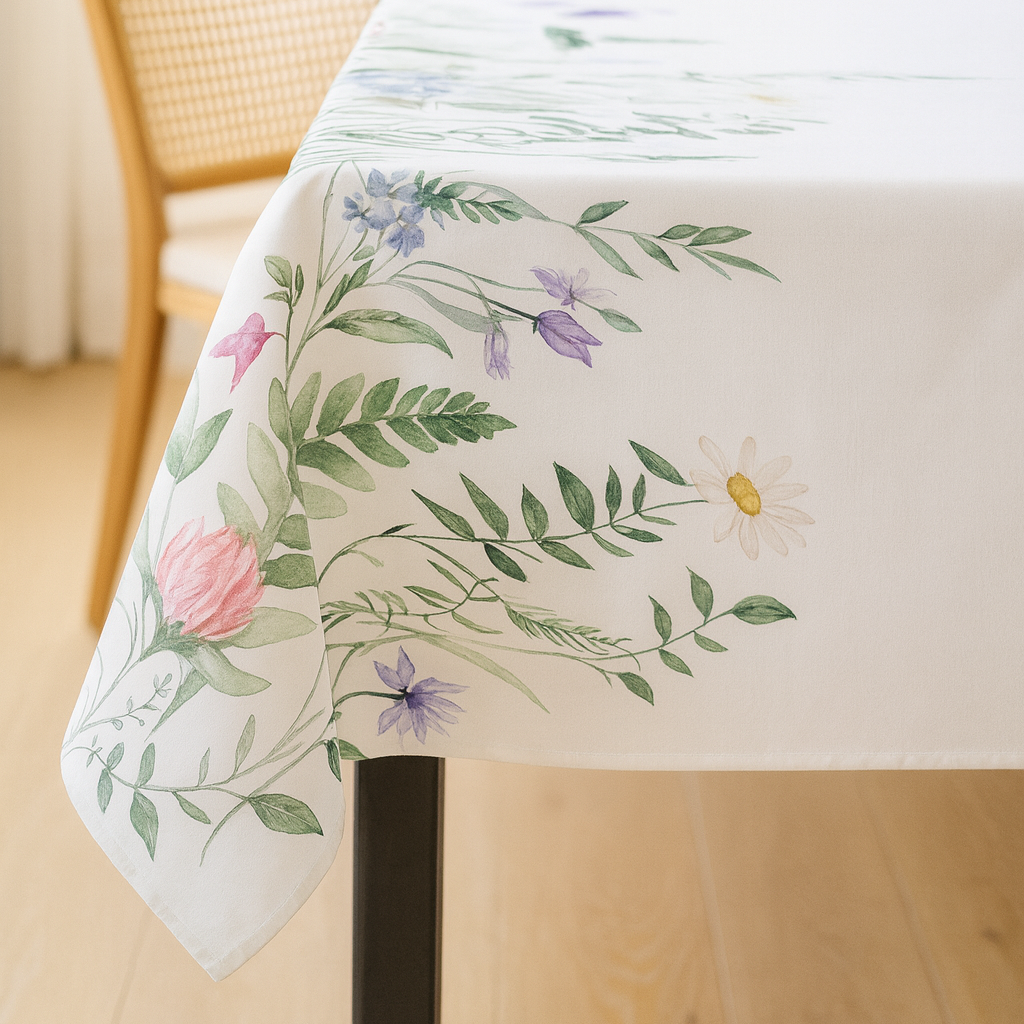 Mantel Rectangular Jardín Suave/ Repelente a Líquidos Resistente a Manchas 140x220 cms