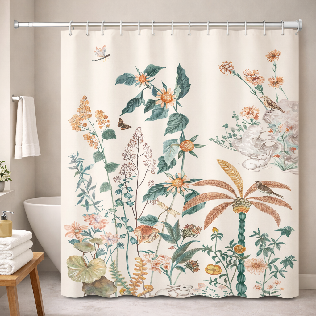 Cortina de Baño Impermeable 180x180 | Exótica