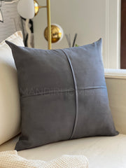 Funda de Cojín Gamuzado MAXI 50x50cms Gris Costuras