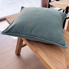 Funda de Cojín Pestaña Menta Cuadrada