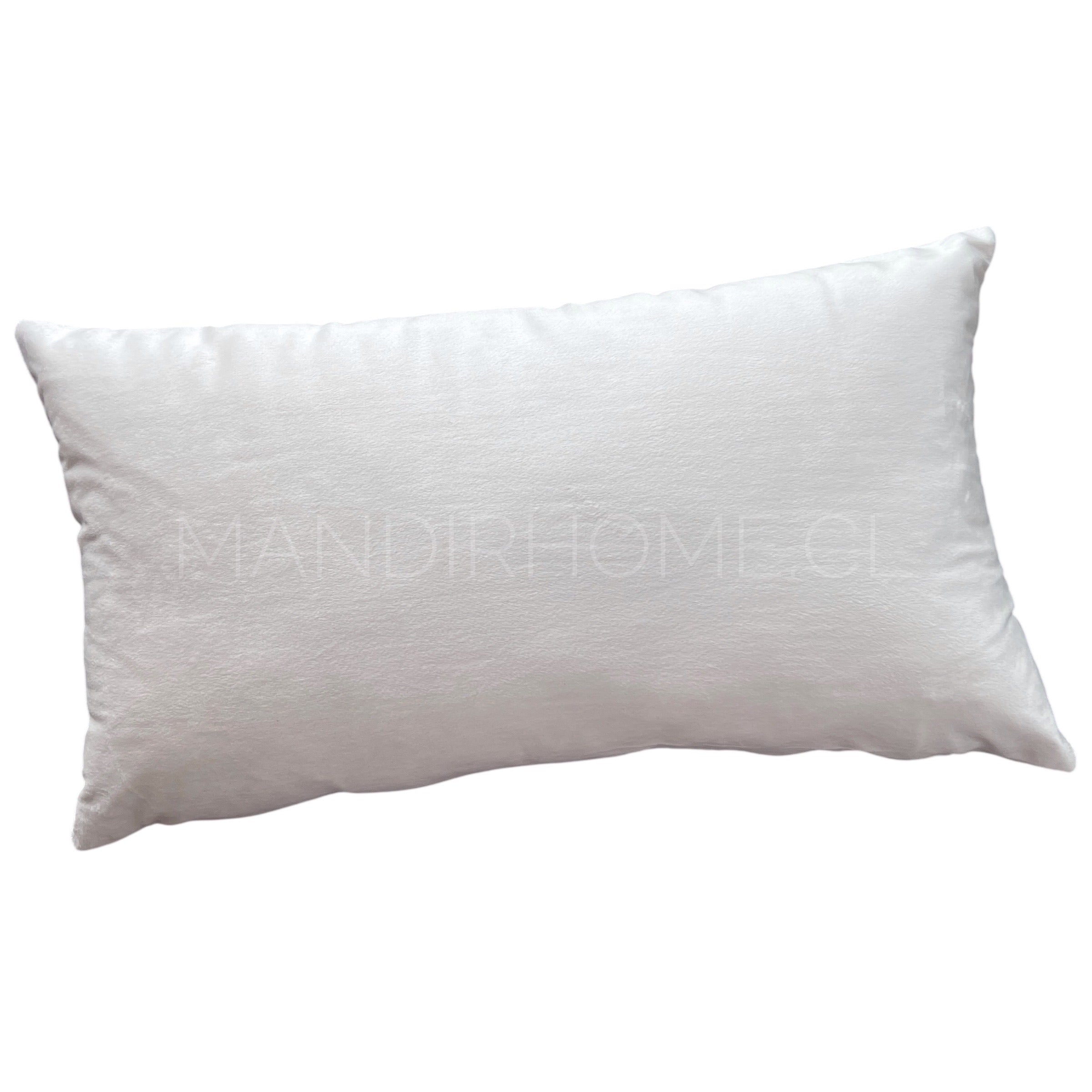 Funda de Cojín Velvet Liso Crudo Rectangular