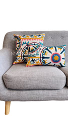 Funda de Cojín Bordado Puebla Rectangular