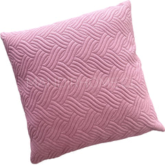 ¡Quedan 2! Funda de Cojín Terciopelo Costuras Trenza Palo Rosa Cuadrada