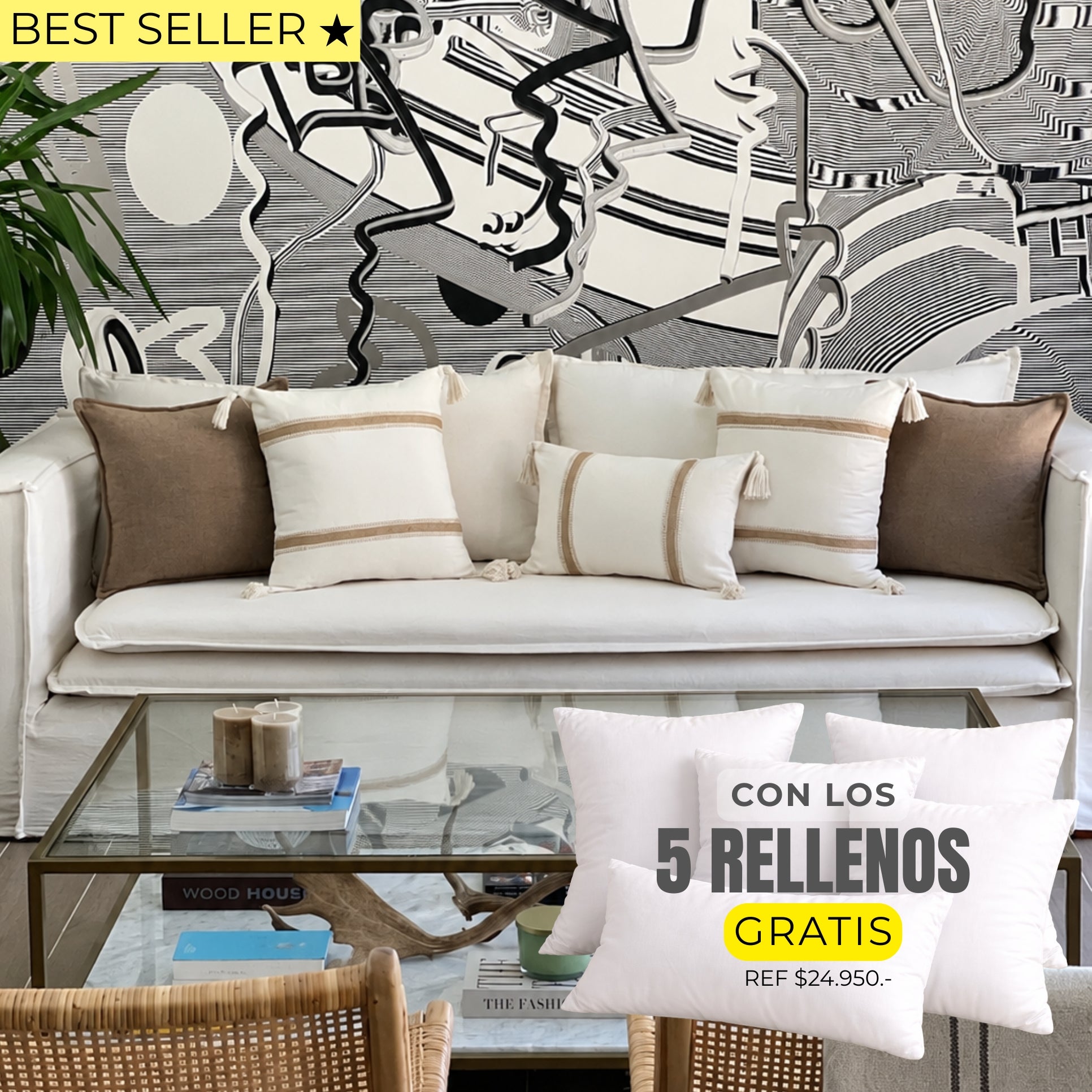5 FUNDAS PREMIUM BALI + RELLENOS