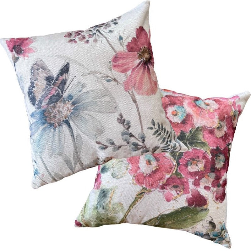 Funda de Cojín Estampada Mariposa Vintage 45x45cms