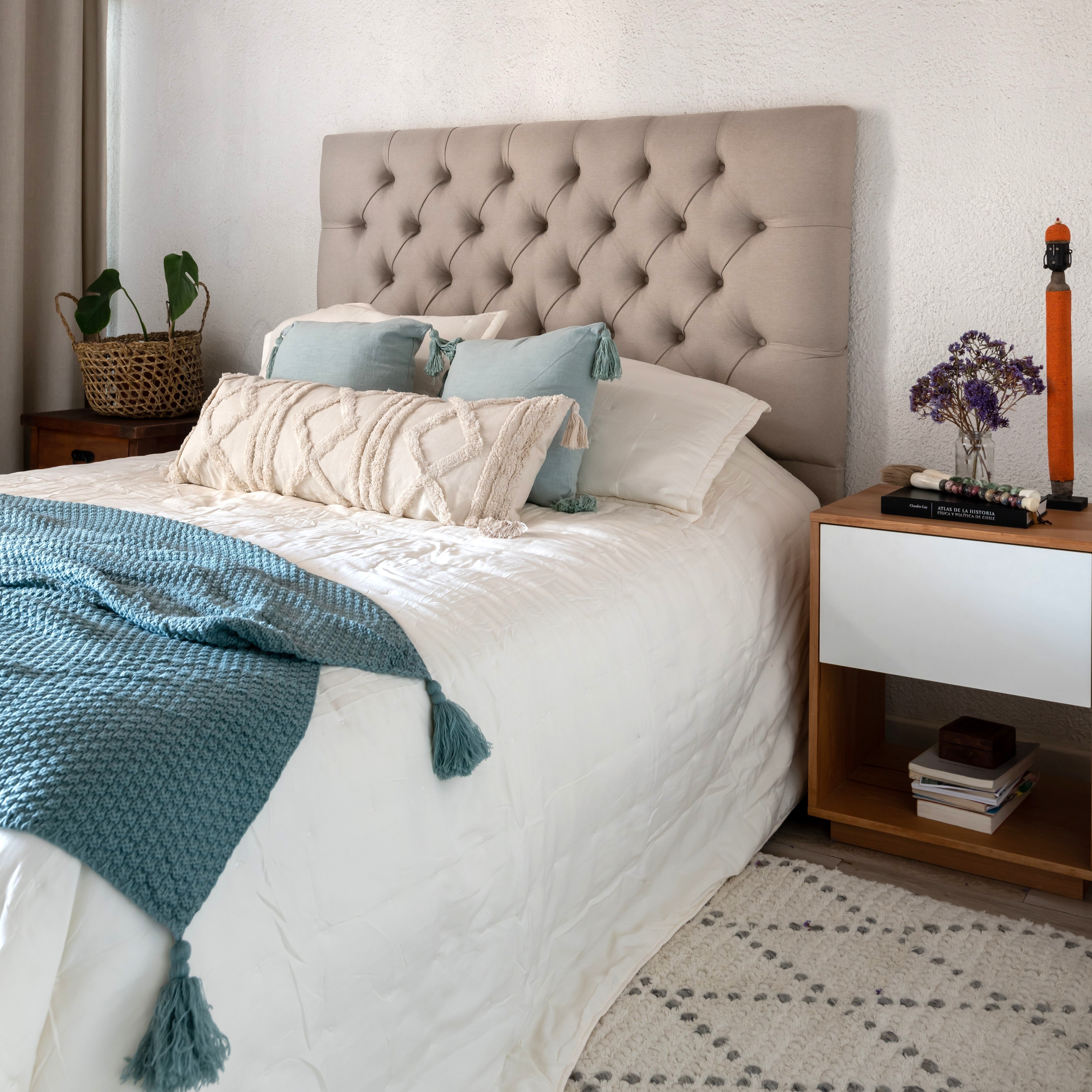 Manta Menta Punto Borlas Esquinas 180x120cms