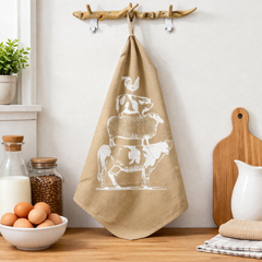 Paño Cocina Granja Beige 45x65 cms