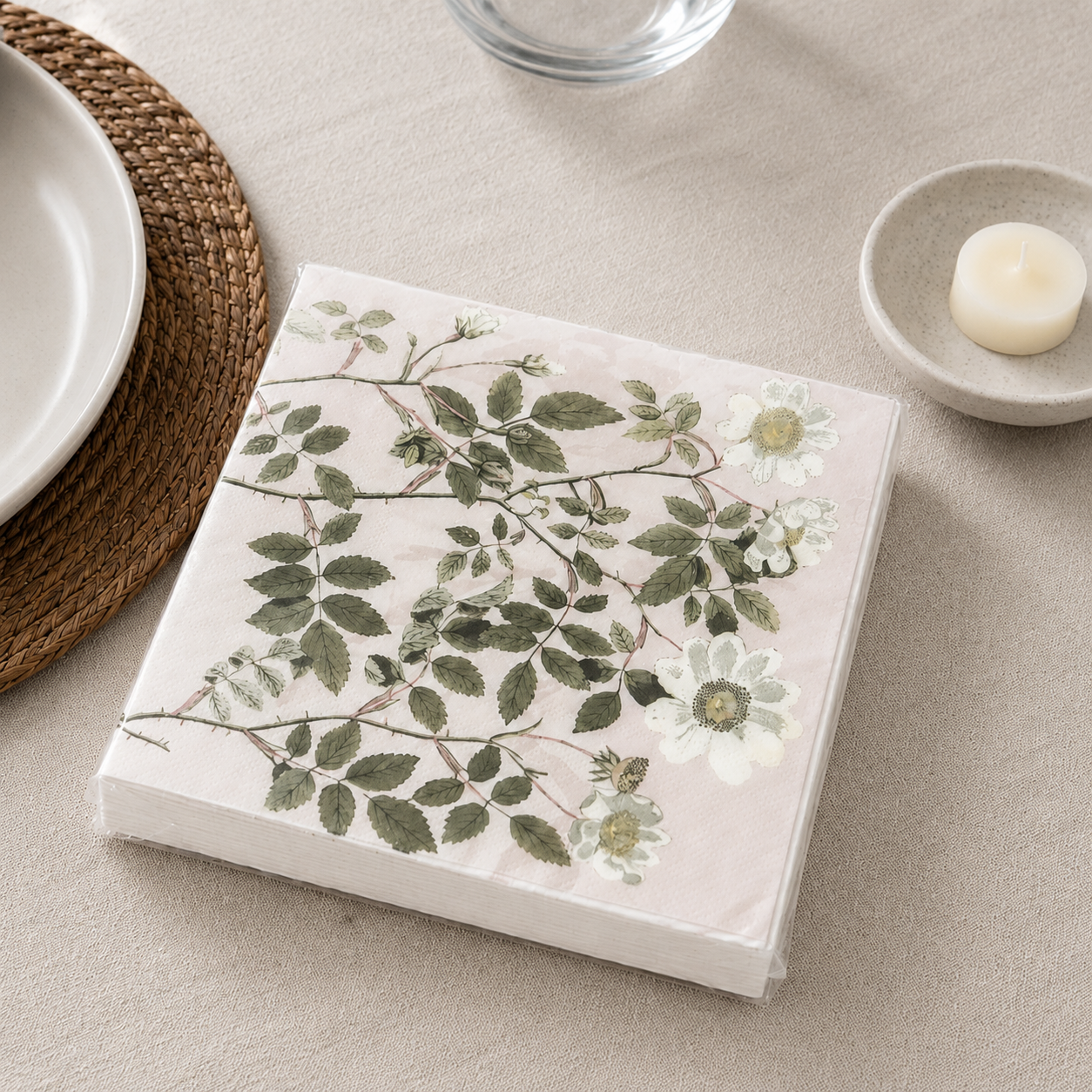Servilletas Premium Papel · Salvia· 20 unidades