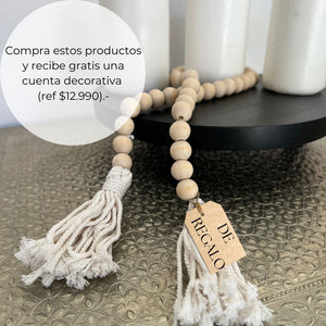 COMBO FUNDAS FRANJA NEGRO Y YUTE + REGALO