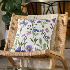 Funda de Cojín Bordado Primavera Chic Cuadrada