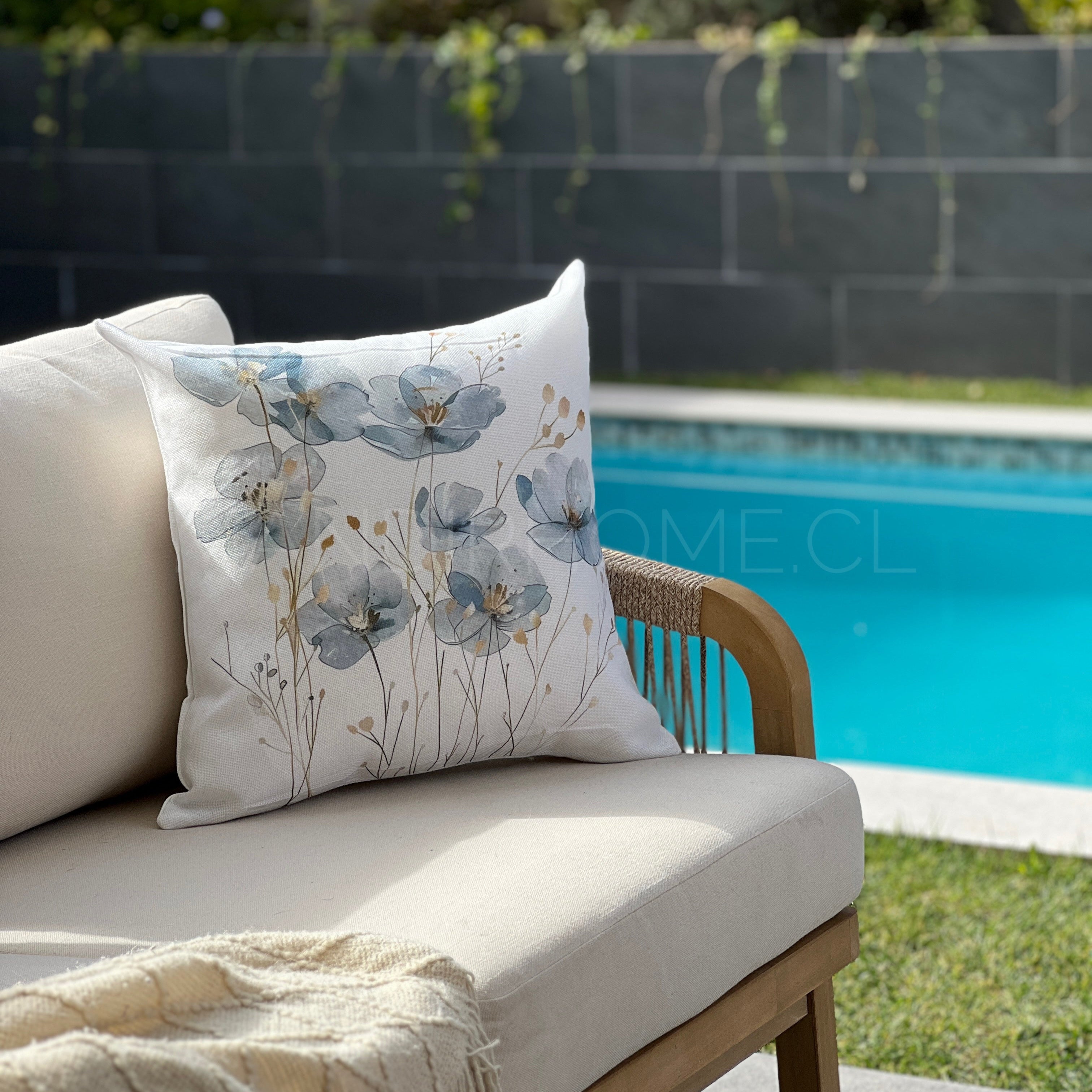 Funda de Cojín Estampada Botánico Pastel